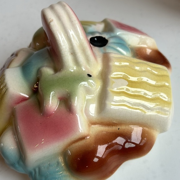 Vintage Cardinal Pottery USA cookie jar sack of cookies sack of treats lid - Picture 12 of 15